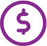 Dollar sign in circle icon